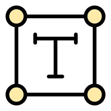 Metin Aracı Simgesi: Düz Satır Rengi Düzenleme.