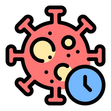 Düz Çizgi Renk Biçiminde Virüs Kuluçka Simgesi Gelişimi.