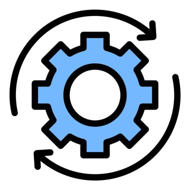 Düz Çizgi Renk Biçiminde Simge Büyümesi ve İlerlemesi.