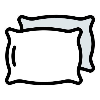 Düz Satır Rengi Biçiminde Yastık Simgesi Yumuşak ve Konforlu.