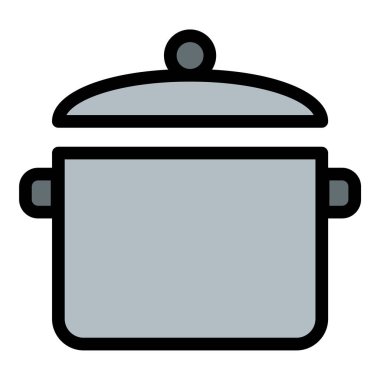 Düz Çizgi Ot Simgesi A Basit ve Modern Aşçılık İllüstrasyonu.