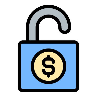 Teminat risksiz kredileri ve kredi bazlı borç verme ideallerini bankacılık ve finans kavramları için temsil eden düz çizgi tarzı güvence altına alınmamış kredi simgesi.