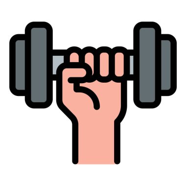 Spor salonu simgesi sağlık ve refah kavramları için ideal spor ve spor merkezlerini temsil eder..