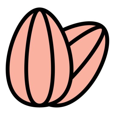 Düz çizgi biçiminde tohum ikonu büyüyen tarımı temsil eder ve tarım ve sürdürülebilirlik kavramları için ideal eker.