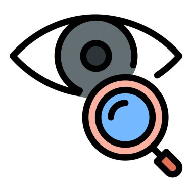 Düz çizgi biçimini temsil eden göz muayene ikonu göz sağlığı ve optometri bakımı tıbbi sağlık hizmetleri ve sağlık kavramları için idealdir.