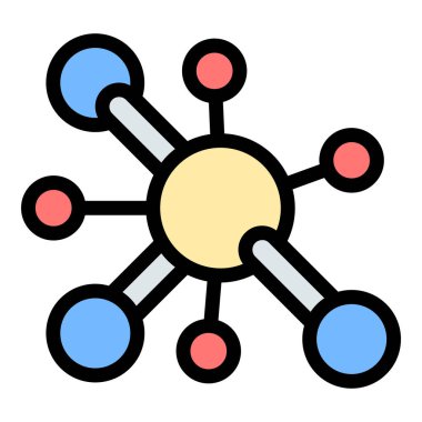 Düz çizgi biçimindeki molekül simgesi kimya atomik yapısını ve bilim eğitimi ve laboratuvar kavramları için ideal bilimsel araştırmaları temsil etmektedir..