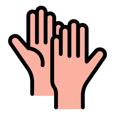 Düz çizgi tarzında bir beşlik simge kutlama takım çalışmasını temsil ediyor ve başarı arkadaşlığı ve motivasyon kavramları için ideal bir teşvik..