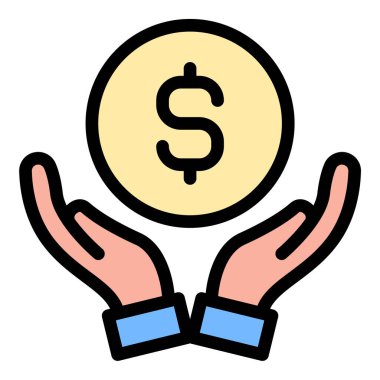 Bankacılık işletmeleri ve kişisel finans kavramları için ideal finansal refah yatırımını ve ekonomik büyümeyi temsil eden düz çizgi tarzında zenginlik simgesi.