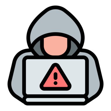 Çevrimiçi tehditleri temsil eden, siber güvenlik dolandırıcılığı önleme ve veri koruma kavramları için ideal siber suç simgesi.