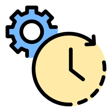 Düz çizgi biçiminde zaman yönetimi simgesi verimliliği temsil eder ve planlama ve görev yönetimi kavramlarını planlamak için idealdir.