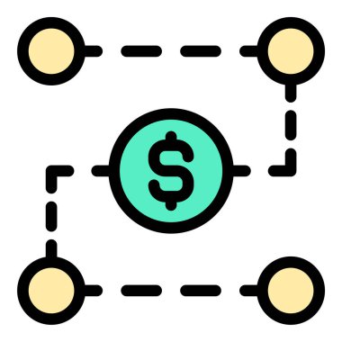 Stratejik planlama, hedef belirleme ve yapılandırılmış iş gelişimini temsil eden düz çizgi tarzında iş planı simgesi..