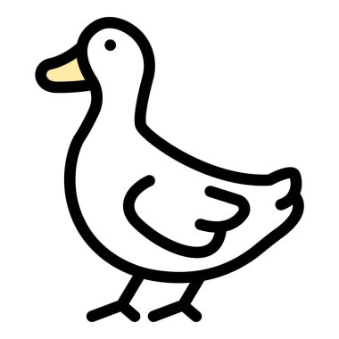 Düz çizgi şeklindeki ördek simgesi su kuşunu ve hayvan dükkanları, vahşi yaşam ve çiftlik temaları için uygun doğayı temsil eder...