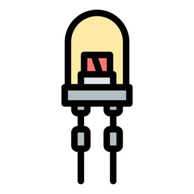 Elektronik, elektrik mühendisliği ve devre tasarım uygulamaları için uygun, akımın bir yönde akmasına izin veren elektronik bir bileşeni temsil eden diyot simgesi düz çizgi biçimi illüstrasyonu.