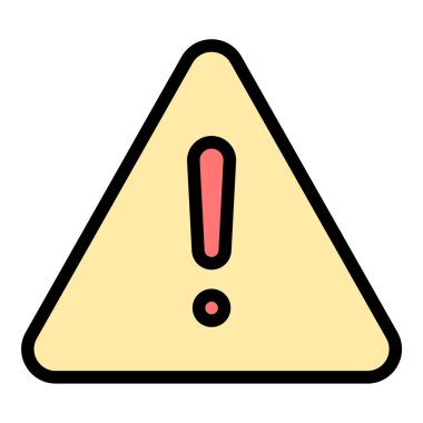 Alarm ve potansiyel tehlikeleri temsil eden, güvenlik, güvenlik ve ihtiyatla ilgili projeler için uygun düz çizgi biçiminde uyarı simgesi