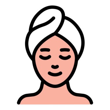 Güzellik, sağlık ve kendiyle ilgili projeler için uygun, rahatlama ve sağIık hizmetlerini temsil eden spa simgesi düz çizgi tarzı illüstrasyon