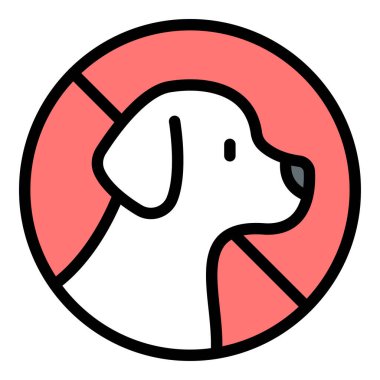 Evcil hayvan kısıtlamalarını ve alan düzenlemelerini temsil eden, tabela, mülk yönetimi ve kamu alanı ile ilgili projeler için uygun bir hayvan simgesi yok