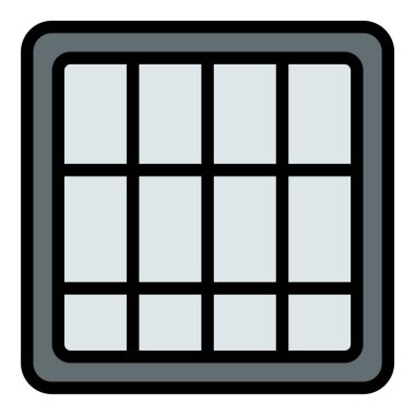 Cezaevi yasaları, hukuki ve kamu güvenliğiyle ilgili projeler için uygun, hapis ve ceza adaletini temsil eden düz çizgi tarzı illüstrasyon