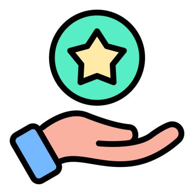 Lüks, abonelik ve müşteri hizmetleri ile ilgili projeler için uygun yüksek kaliteli ya da özel teklifleri temsil eden, birinci sınıf servis simgesi düz çizgi çizimi