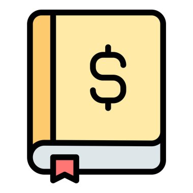 Muhasebe, finans, finans ve işletmeyle ilgili projeler için uygun mali kayıt ve muhasebe tutma ve muhasebe bilgilerini temsil eden düz çizgi biçim ikonu