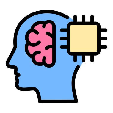 Yapay Zeka Mühendisliği simgesi düz çizgi biçim illüstrasyonu AI gelişimini ve akıllı teknoloji çözümlerini temsil eder, makine öğrenme projeleri, robotik ve yenilikçi teknoloji için uygundur