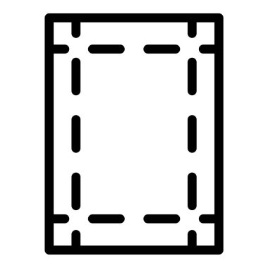 Belge biçimlendirme ve içerik aralıklarını temsil eden kenarlık sayfası simgesi, sayfa düzeni tasarımı ve kelime işleme projeleri için uygun