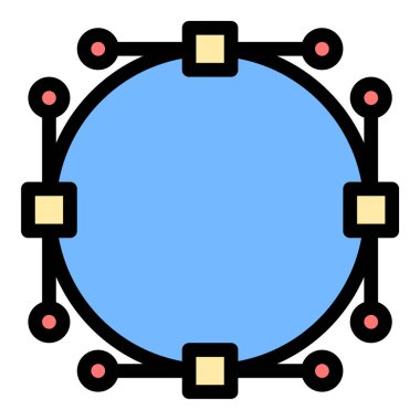 Dijital illüstrasyon, logo tasarımı ve vektör tabanlı yaratıcı projeler için uygun, kesin yol oluşturma ve grafik şekillendirmeyi temsil eden eğri vektör tasarımı simgesi düz çizgi çizimi