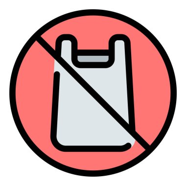 Çevresel farkındalığı ve sürdürülebilir uygulamaları temsil eden, çevre dostu kampanyalar, perakende politikaları ve sıfır atık projeleri için uygun plastik torbalar yok