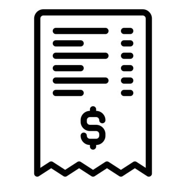 Satın alma kayıtları ve işlem doğrulamalarını temsil eden, perakende sistemleri, e-ticaret platformları ve finansal belge projeleri için uygun bir alıcı simgesi al