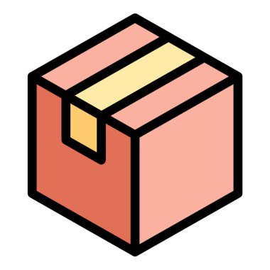 Paket taşımacılığı ve lojistik hizmetlerini temsil eden, e-ticaret platformları, kurye şirketleri ve sipariş tamamlama sistemleri için uygun bir dağıtım kutusu simgesi