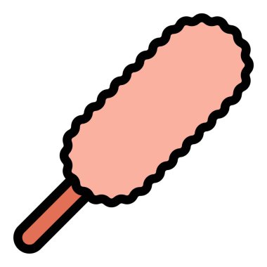 Toz temizleme ve yüzey temizliğini temsil eden, temizlik hizmetleri, temizlik ürünleri ve ev bakımı projeleri için uygun, toz bezi simgesi düz çizgi çizgisi çizimi