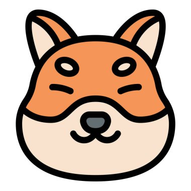 Shiba Inu simgesi, Shiba Inu köpek cinsini temsil eden, hayvan bakım hizmetleri, hayvan temalı içerik ve köpek yetiştirme promosyonları için uygun düz çizgi çizgisi çizimi