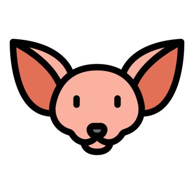 Chihuahua ikonu düz çizgi çizimi Chihuahua köpek cinsini temsil ediyor, hayvan bakımı hizmetleri, hayvan içeriği ve köpek yetiştiriciliği promosyonları için uygun.