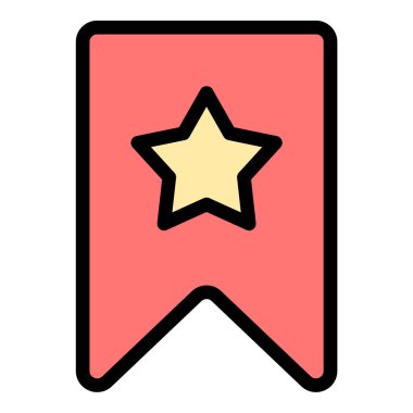 Uygulamaları okumak için uygun içeriği kaydetmeyi ve düzenlemeyi temsil eden yer imi simgesi düz çizgi çizimi eğitim araçları ve web gezinti projeleri