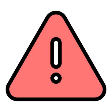 Uyarı işareti simgesi düz çizgi biçim illüstrasyonu güvenlik talimatları alarm sistemleri ve inşaat alanı işaret projeleri için uygun potansiyel tehlikeleri temsil etmektedir