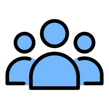 Toplumu temsil eden grup simgesi düz çizgi biçim illüstrasyonu ve sosyal ağlar proje yönetim araçları ve organizasyonel platformlar projeleri için uygun takım işbirliği