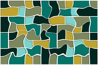 Soyut sıvılaştırılmış dikdörtgen arkaplan. Farklı şekil ve renklere sahip dikdörtgen arkaplan soyut bir şekilde düzenlenmiştir