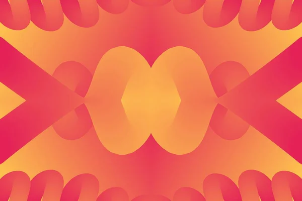 Red Orange Abstract Shapes Background Background Objects Curved Wrapped Each — Stock Photo, Image