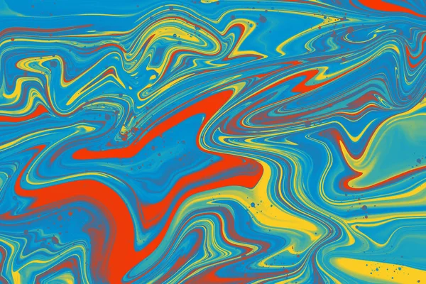 色彩斑斓的液体抽象背景 大理石风格的背景 流体力学的抽象模式 — 图库照片