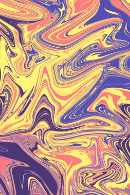 Renkli sıvı soyut dikey arkaplan. Mermer tarzı dikey arkaplan. Sıvı biçiminde soyut desen