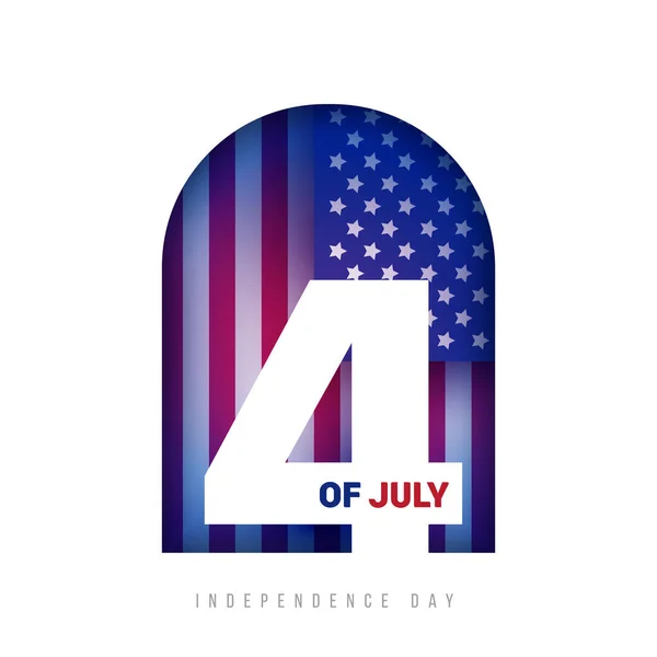День Незалежності Америки Творча Сучасна Композиція Мінімальний Патріотичний Концепт Шаблон — стоковий вектор