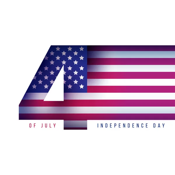 Julho Dia Independência Americana Composição Celebração Moderna Criativa Férias Arte — Vetor de Stock