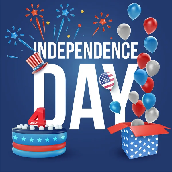 Πρότυπο Φόντου Της 4Ης Ιουλίου Usa Ημέρα Ανεξαρτησίας Minimal Concept — Διανυσματικό Αρχείο
