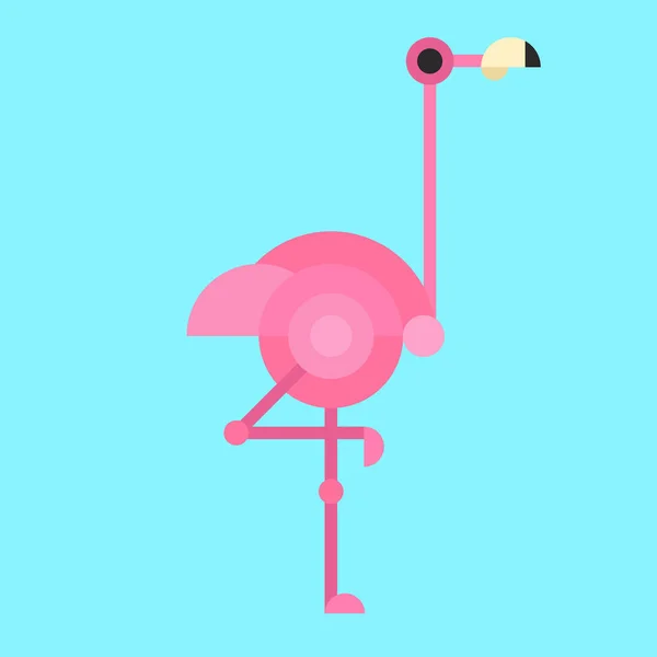 Фламинго Птица Творческом Геометрическом Стиле Современный Элемент Абстрактное Концептуальное Искусство — стоковый вектор