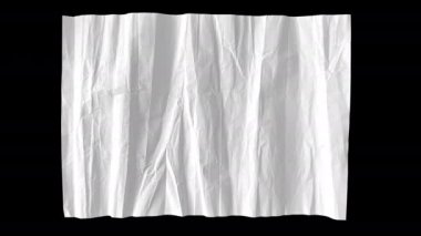 Soyut sanat arka plan animasyonu buruşmuş kağıt. Gerçekçi çizgi film, modern modayı durdurma tarzında buruşuk yüzey dokusu. Moda asgari dinamik konsept tasarımı.