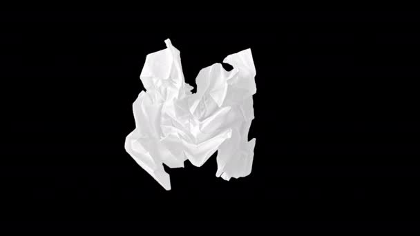 Abstrakt Konst Bakgrund Animation Skrynkliga Papper Realistisk Tecknad Rynkig Yta — Stockvideo
