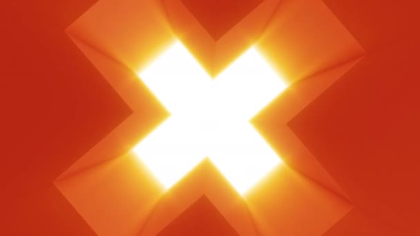 Abstraktní Pozadí Siluetou Symbol Kříž Nebo Písmeno Otvoru Tunel Animace — Stock video