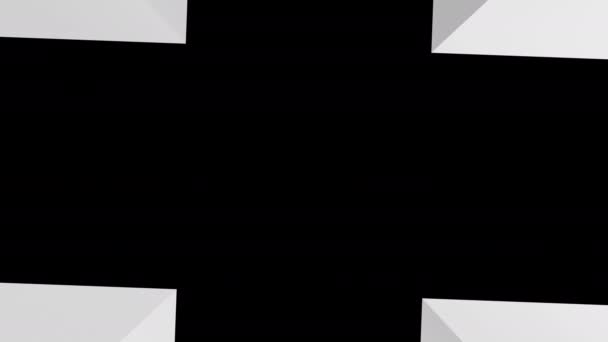 Fundo Abstrato Com Silhueta Símbolo Cruz Letra Buraco Túnel Animação — Vídeo de Stock
