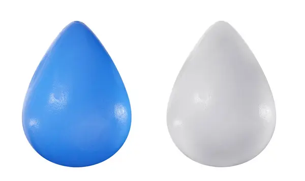 Blue White Drop Cartoon Cute Style Realistic Plasticine Clay Child — Stock Photo, Image