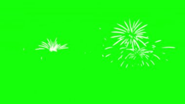 Çizgi film karalama tarzında 2D animasyon havai fişeği. Şirin bir element dekorasyonu. Kutlama, olay, film ve oyunlar için parlak arkaplan.