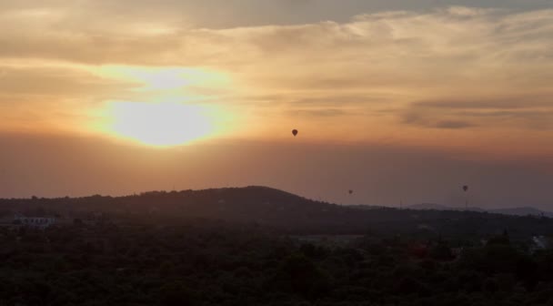 Захід Сонця Горах Хмарами — стокове відео